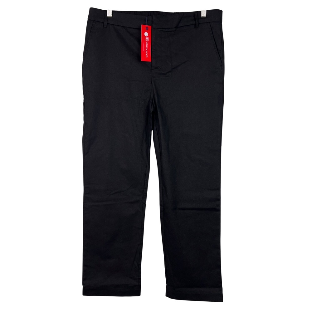 Urban Coco NWT Womens Black Chino Pants Elastic Back‎ Straight Leg Size Large